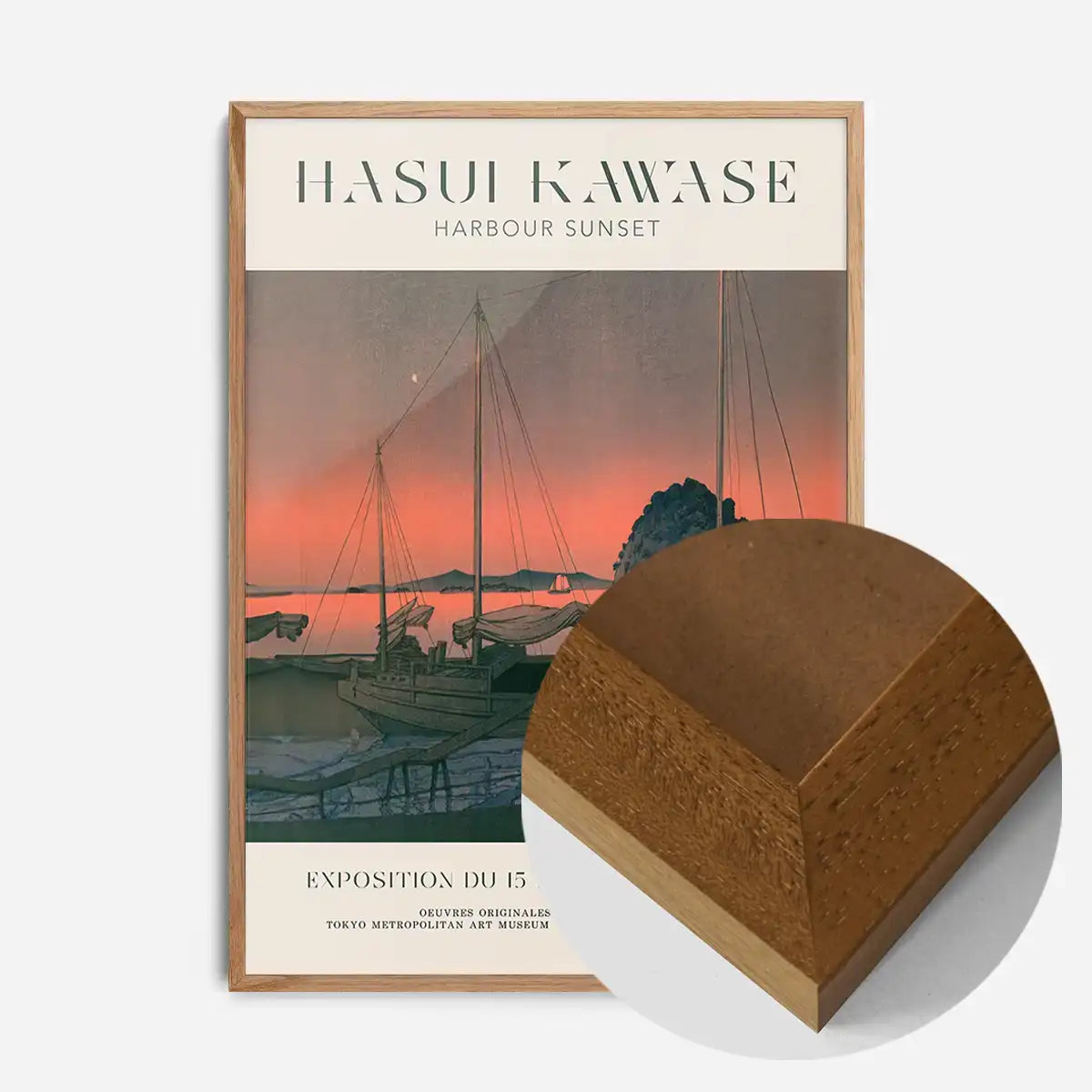 Hasui Kawase Harbour Sunset Exhibition Poster Print