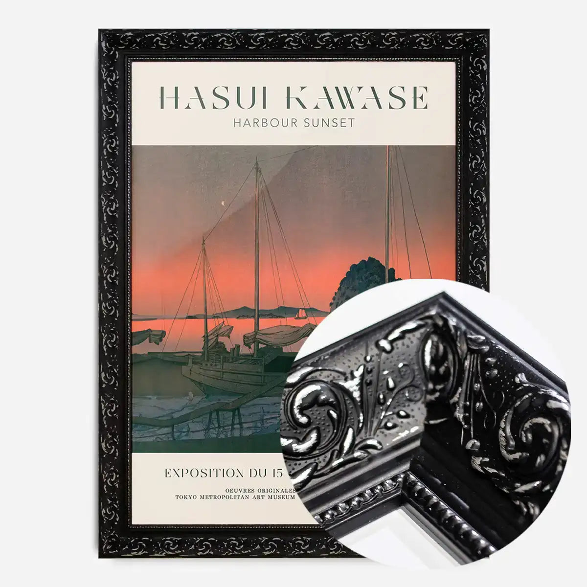 Hasui Kawase Harbour Sunset Exhibition Poster Print