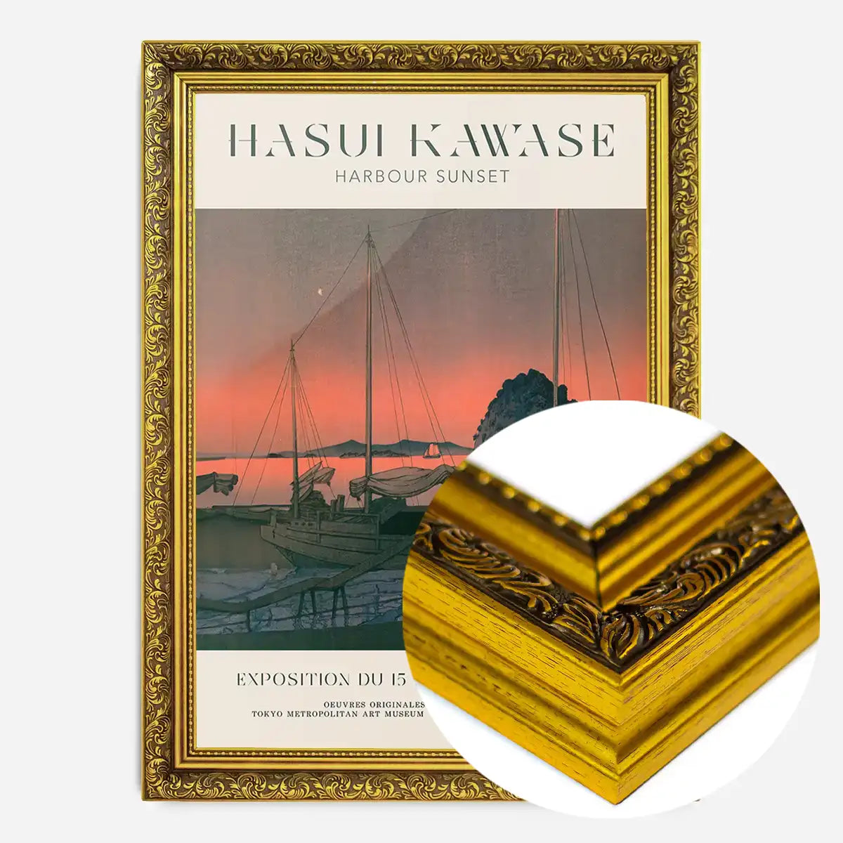 Hasui Kawase Harbour Sunset Exhibition Poster Print