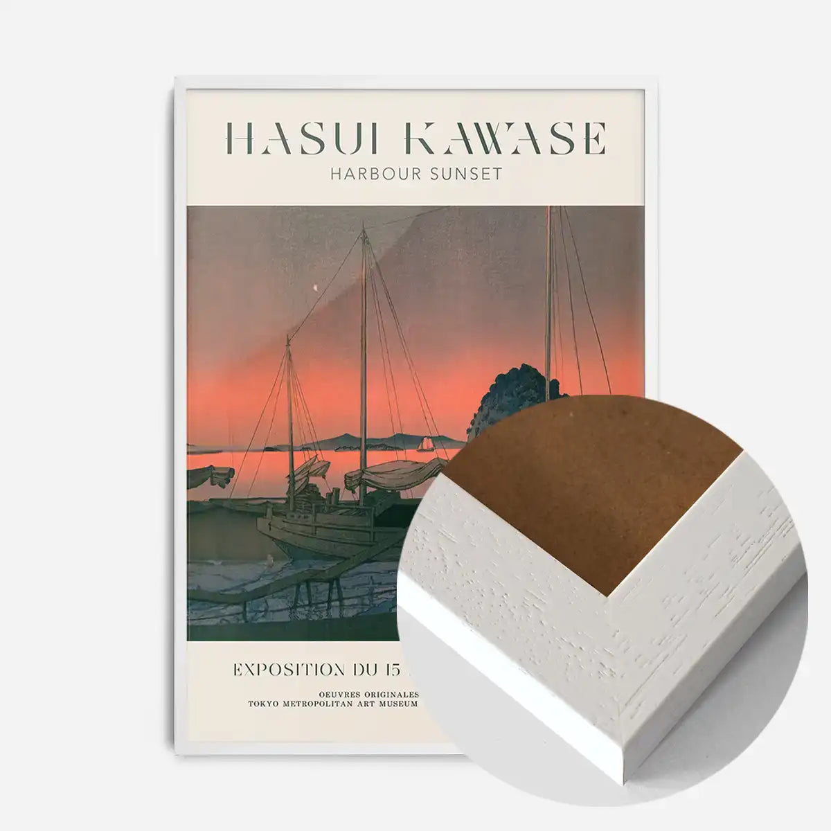Hasui Kawase Harbour Sunset Exhibition Poster Print