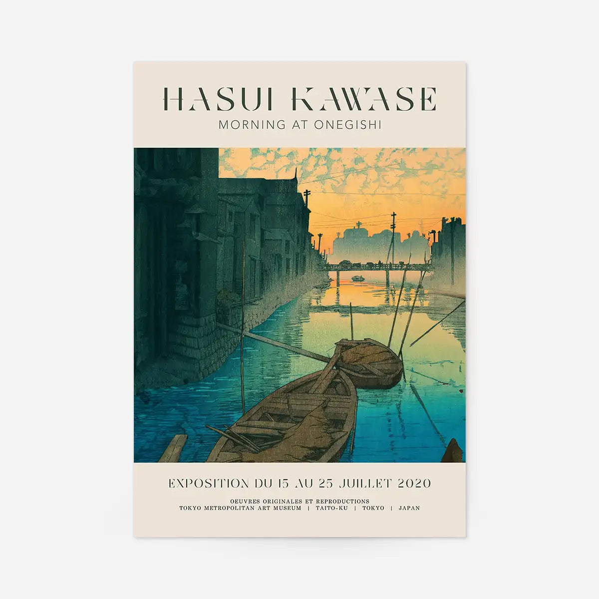 Hasui Kawase Morning at Onegishi Exhibition Poster Print