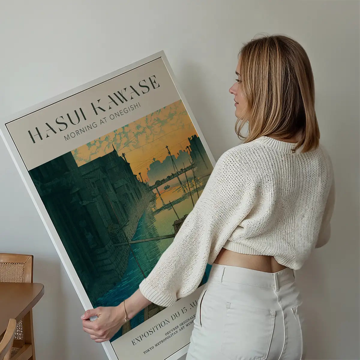 Hasui Kawase Morning at Onegishi Exhibition Poster Print
