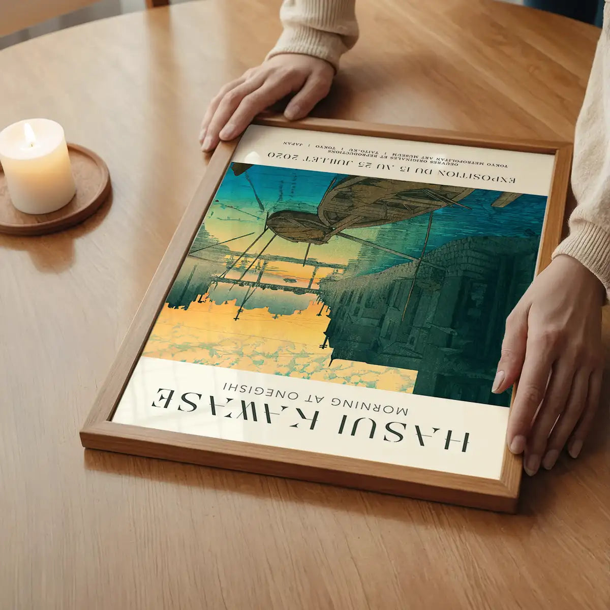 Hasui Kawase Morning at Onegishi Exhibition Poster Print