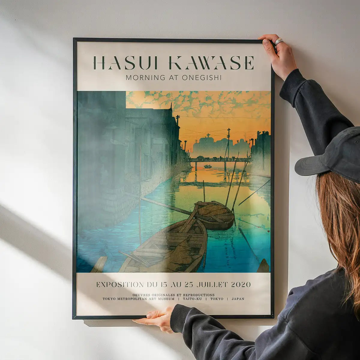Hasui Kawase Morning at Onegishi Exhibition Poster Print