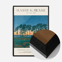 Hasui Kawase Setting Sun Exhibition Poster Print