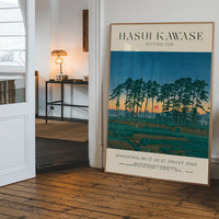 Hasui Kawase Setting Sun Exhibition Poster Print