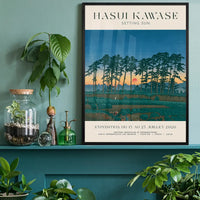 Hasui Kawase Setting Sun Exhibition Poster Print