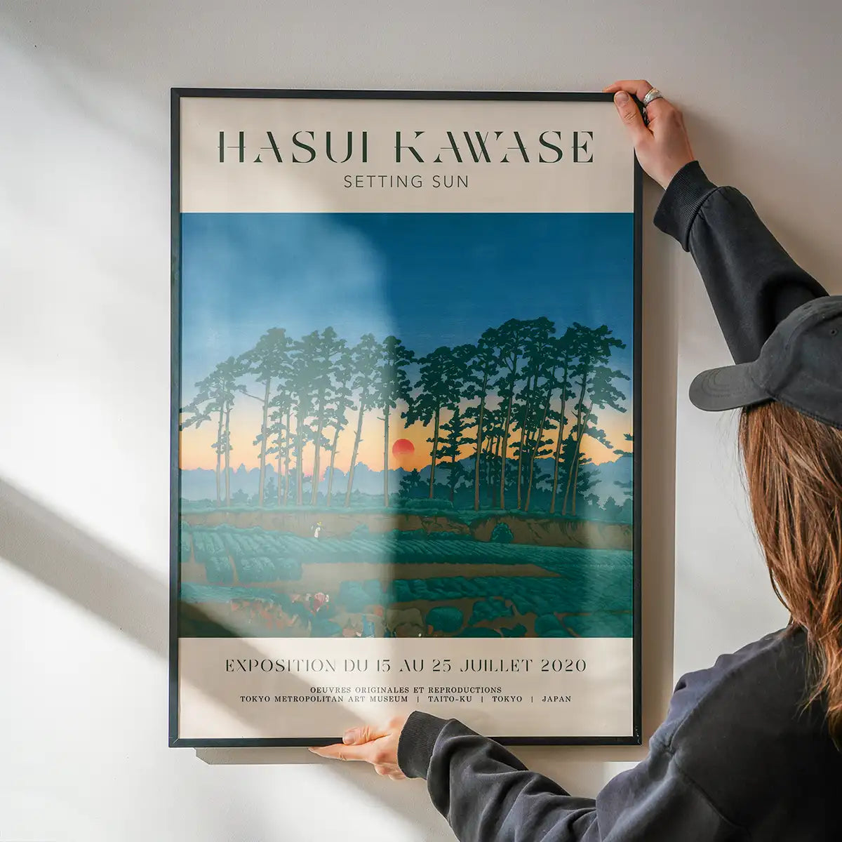 Hasui Kawase Setting Sun Exhibition Poster Print
