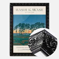 Hasui Kawase Setting Sun Exhibition Poster Print