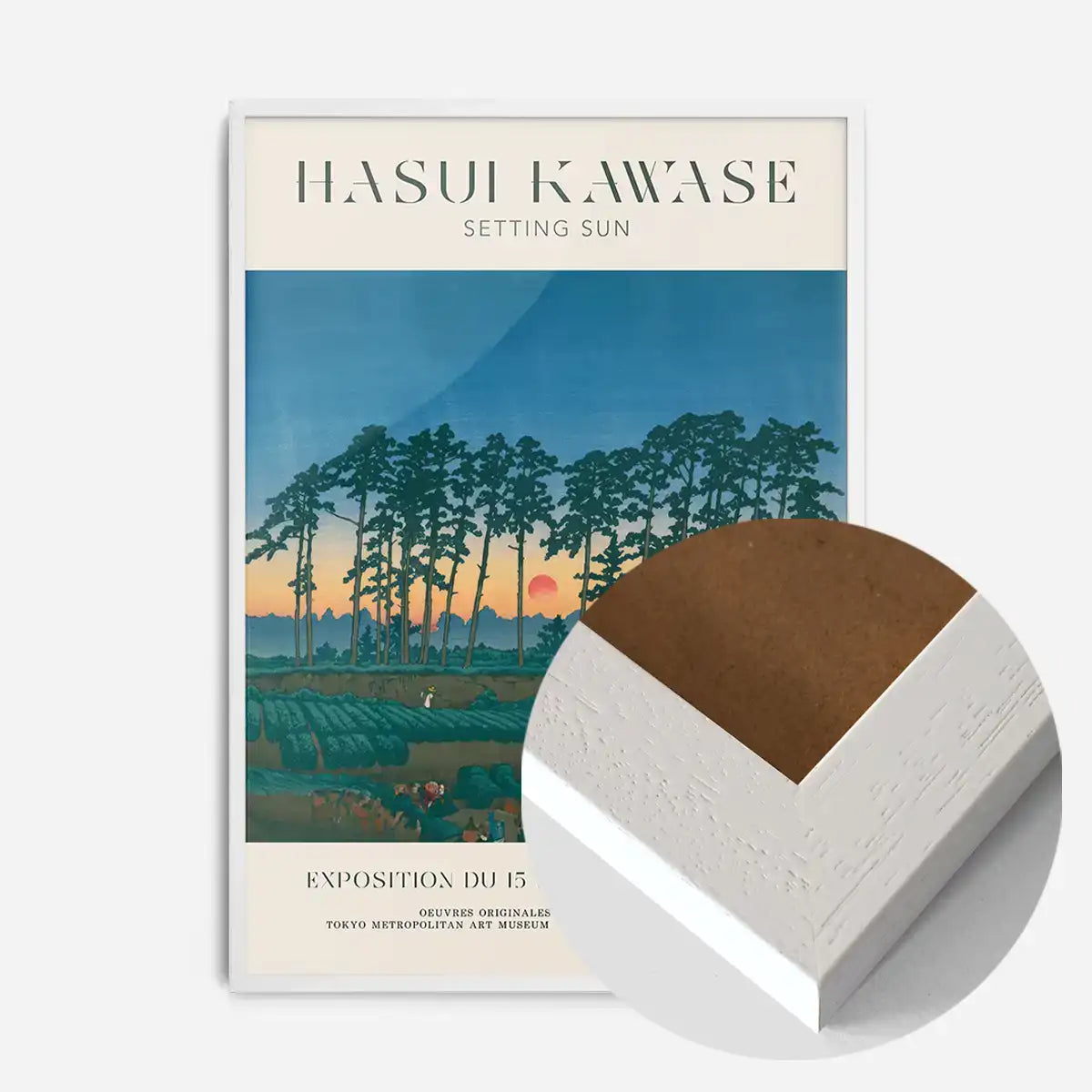Hasui Kawase Setting Sun Exhibition Poster Print