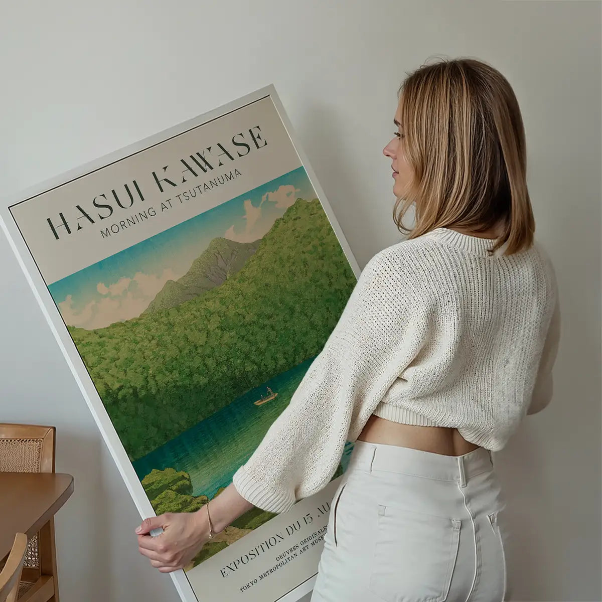 Hasui Kawase Morning at Tsutanuma Exhibition Poster Print