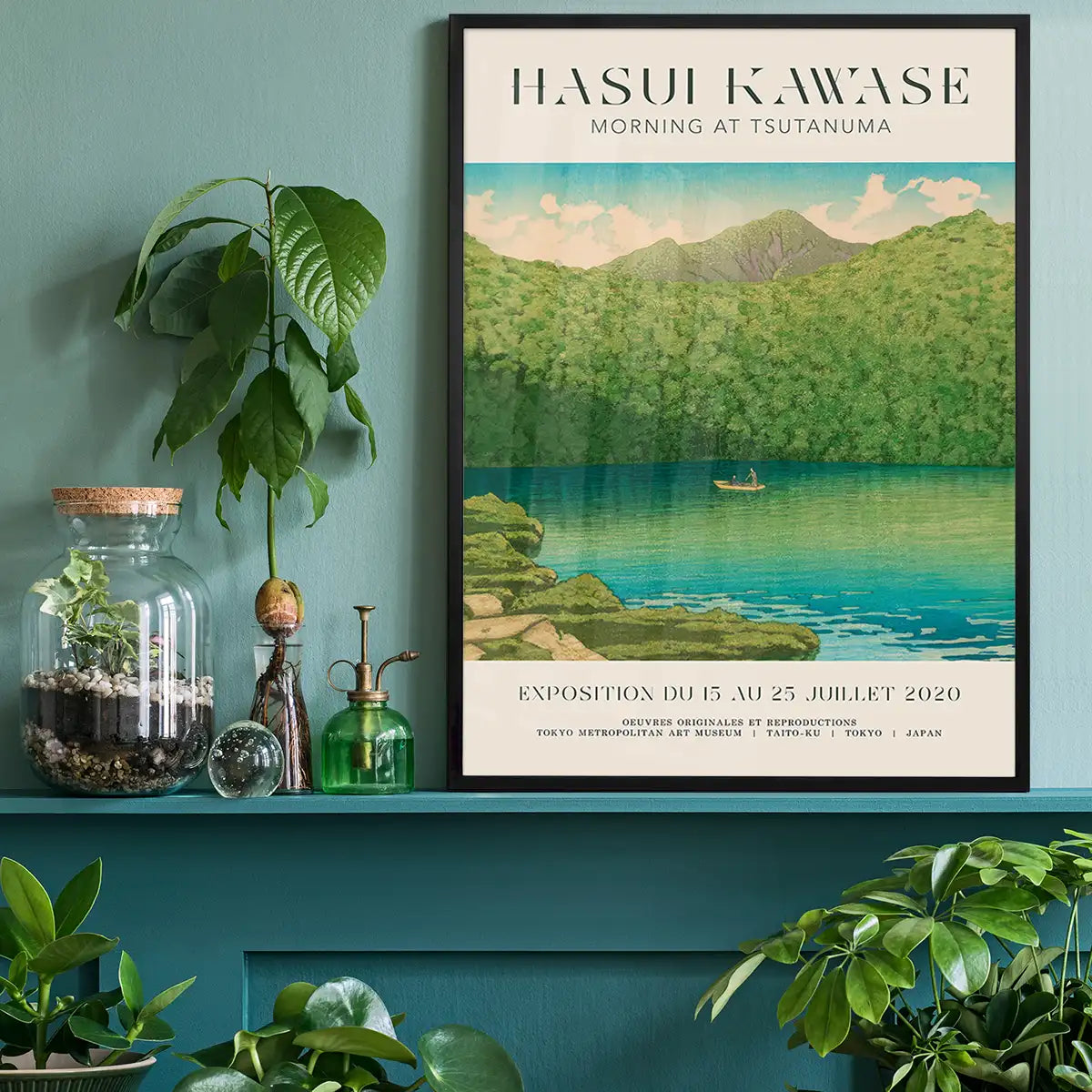 Hasui Kawase Morning at Tsutanuma Exhibition Poster Print