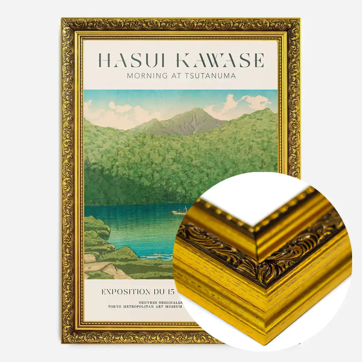 Hasui Kawase Morning at Tsutanuma Exhibition Poster Print