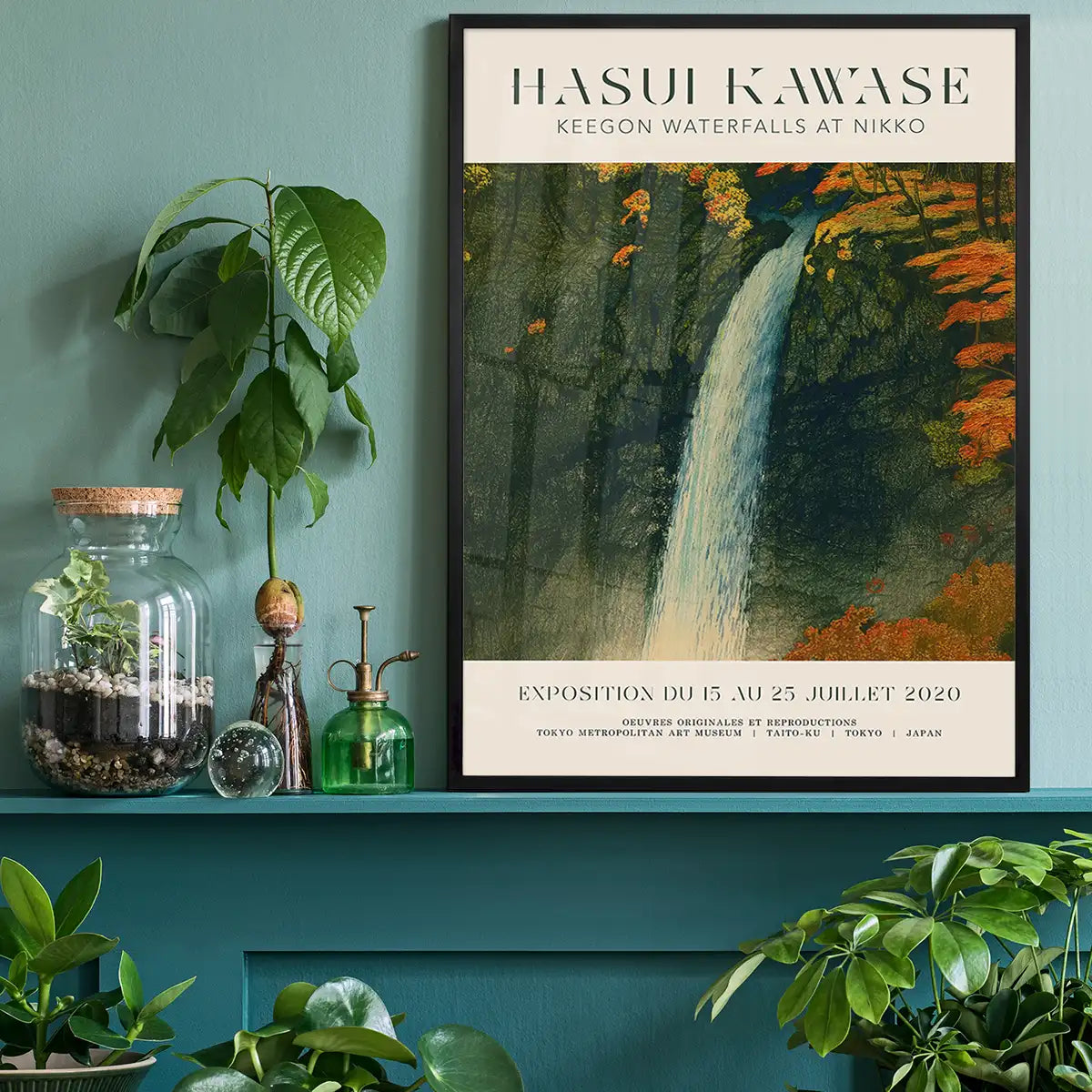 Hasui Kawase Keegon Waterfalls Exhibition Poster Print