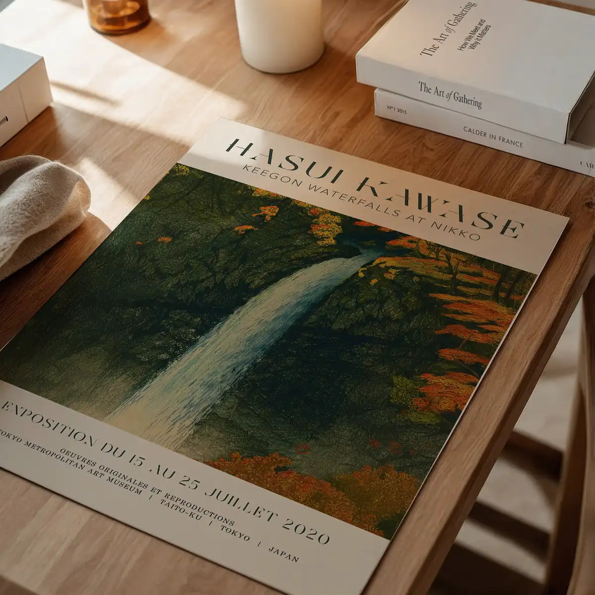 Hasui Kawase Keegon Waterfalls Exhibition Poster Print