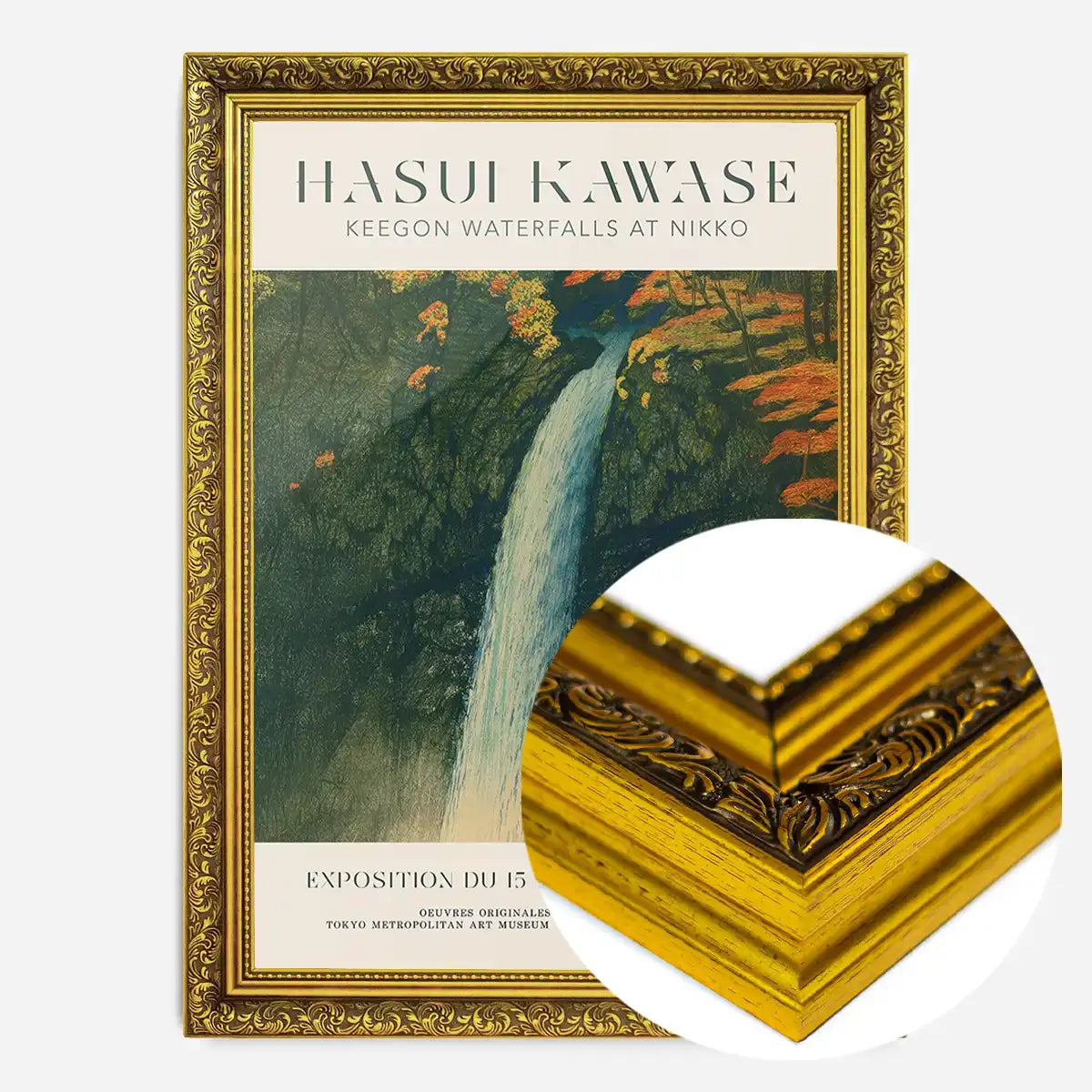 Hasui Kawase Keegon Waterfalls Exhibition Poster Print