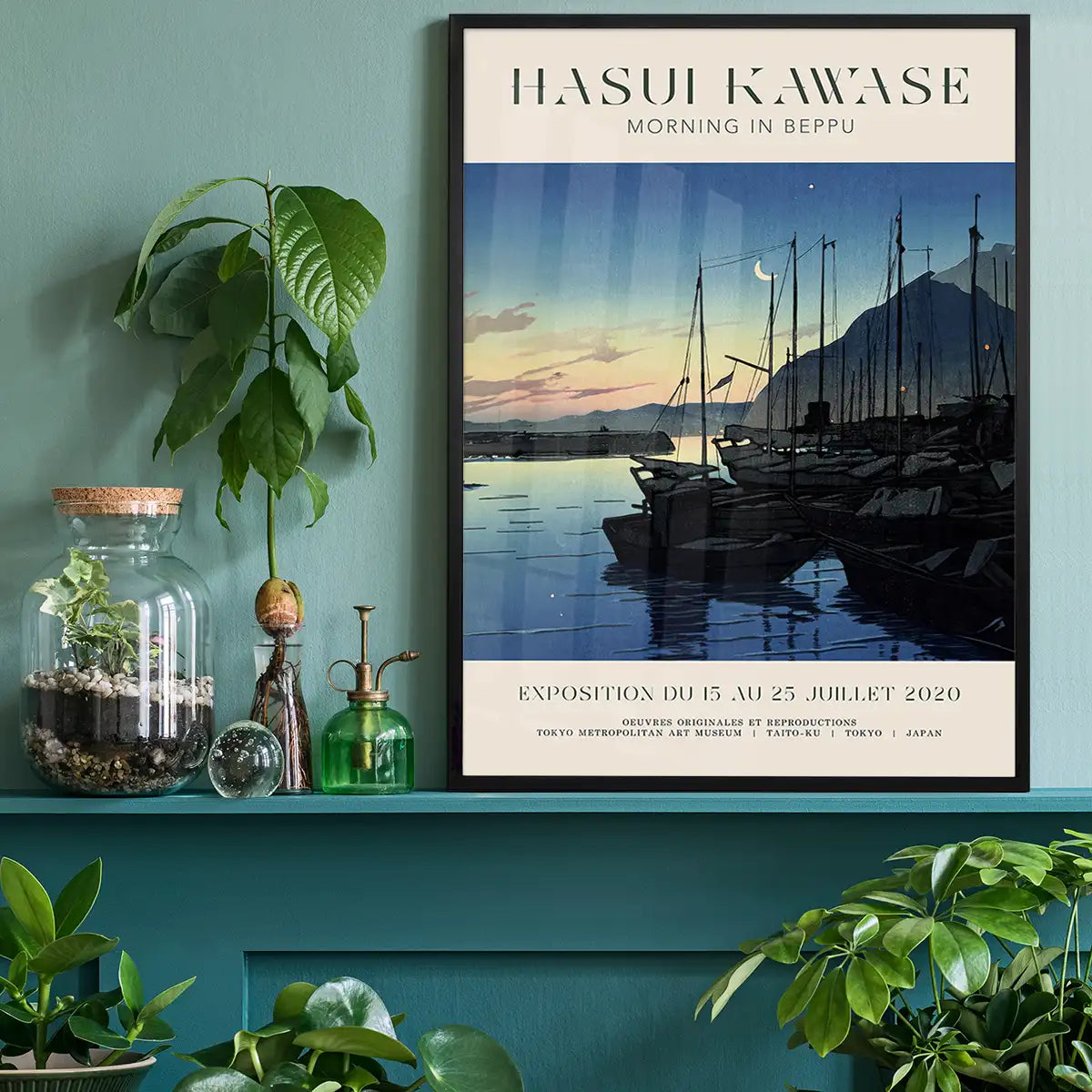 Hasui Kawase Morning in Beppu Exhibition Poster Print