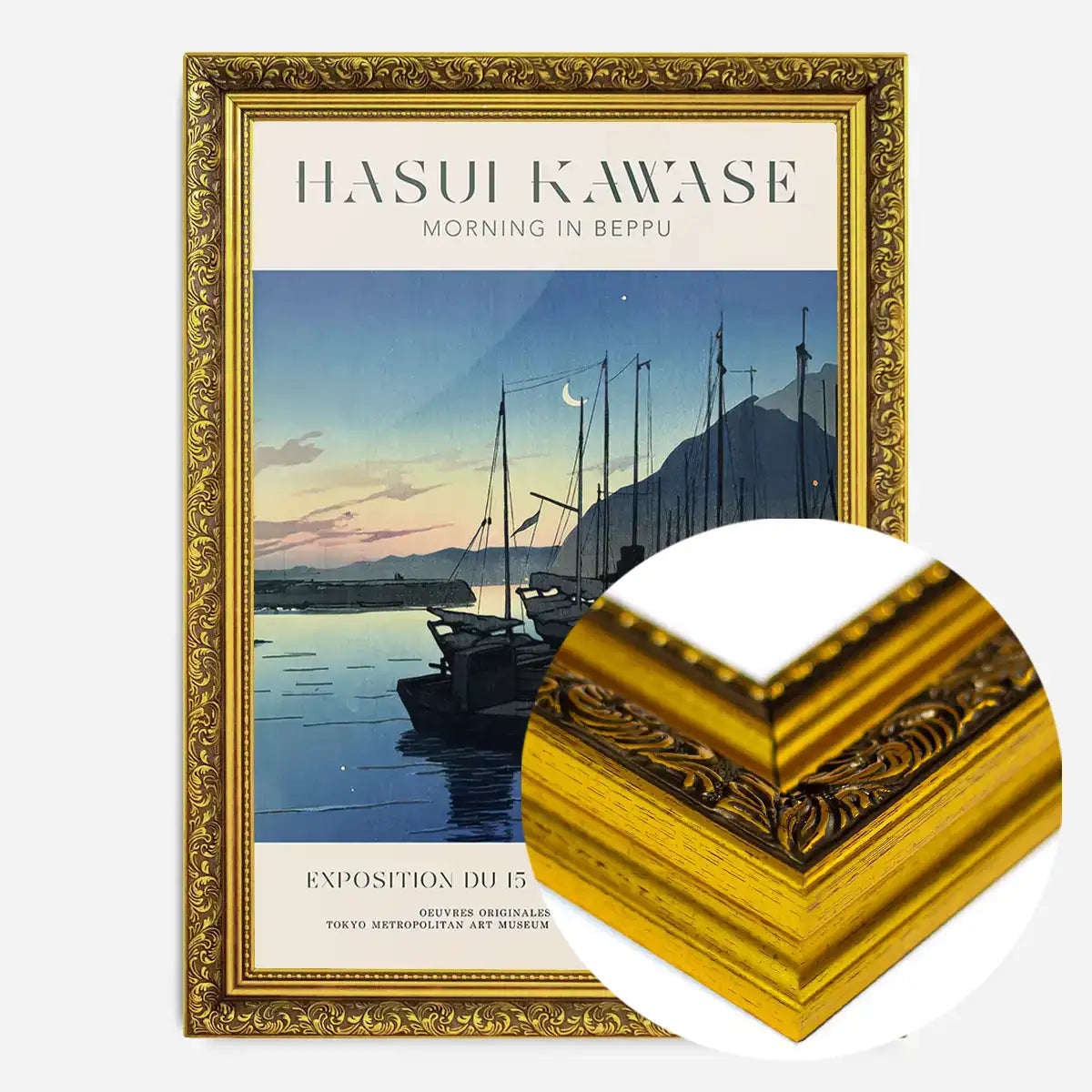 Hasui Kawase Morning in Beppu Exhibition Poster Print