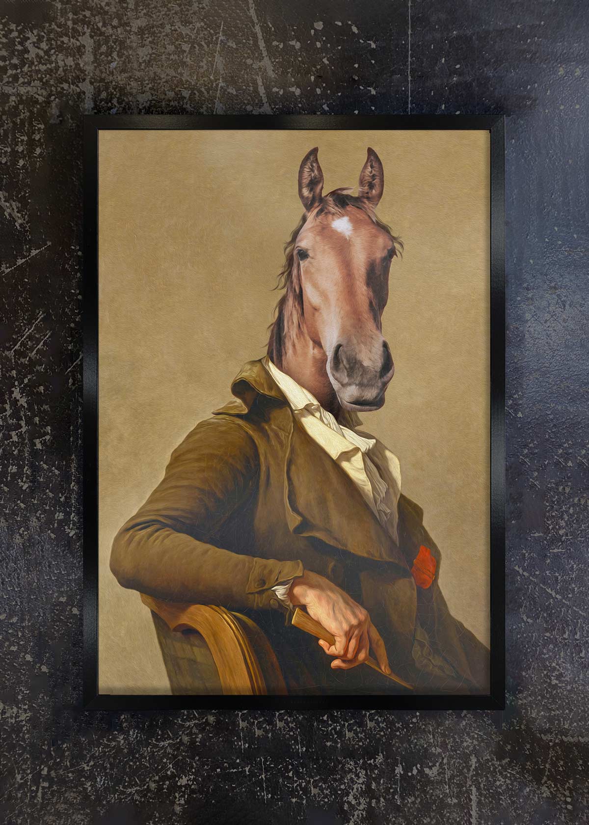 Clearance - Framed Horse Head Portrait 61x91cm
