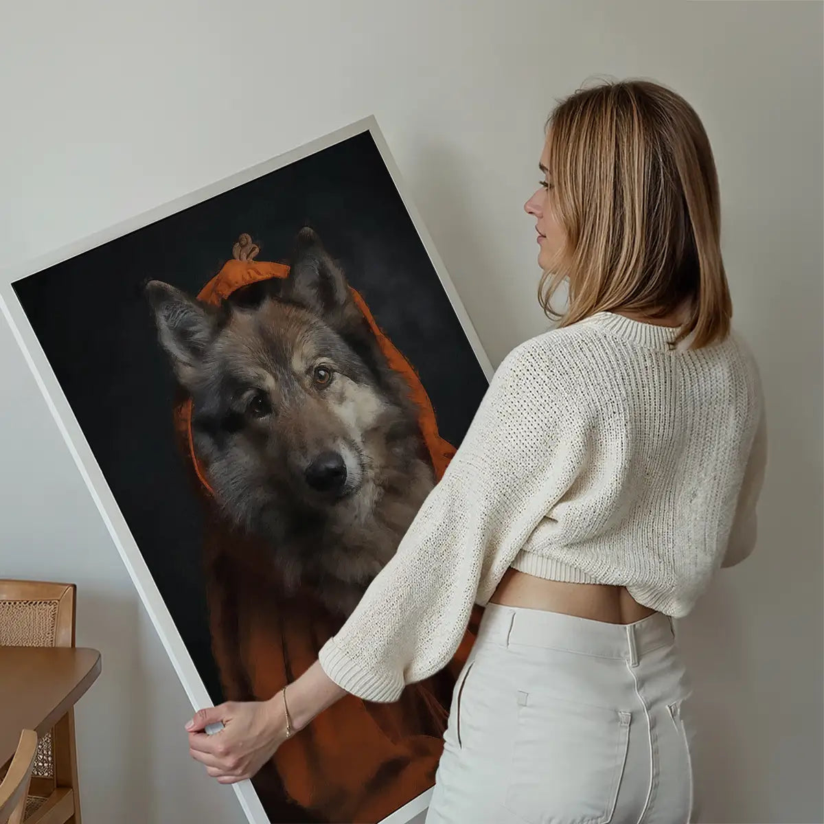 Halloween Wolf Animal Portrait Print