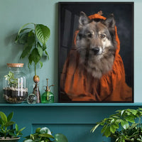 Halloween Wolf Animal Portrait Print
