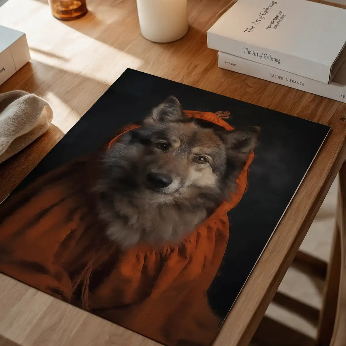 Halloween Wolf Animal Portrait Print