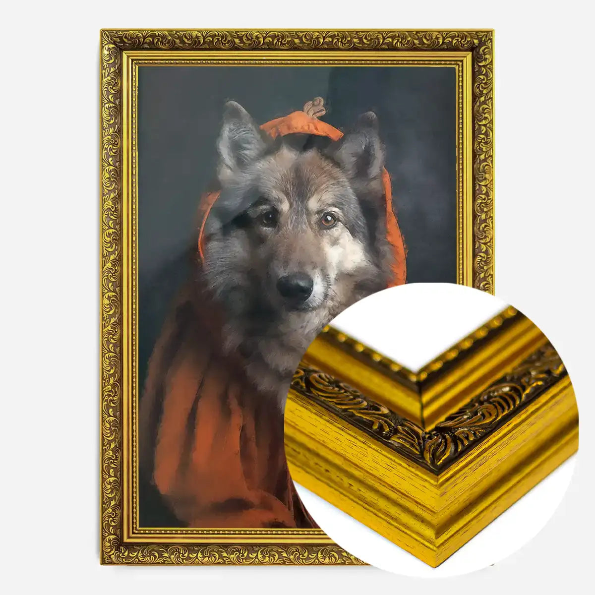 Halloween Wolf Animal Portrait Print