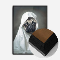Ghost Pug Dog Portrait Print