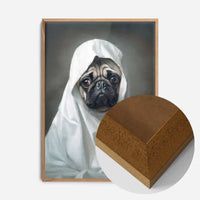 Ghost Pug Dog Portrait Print
