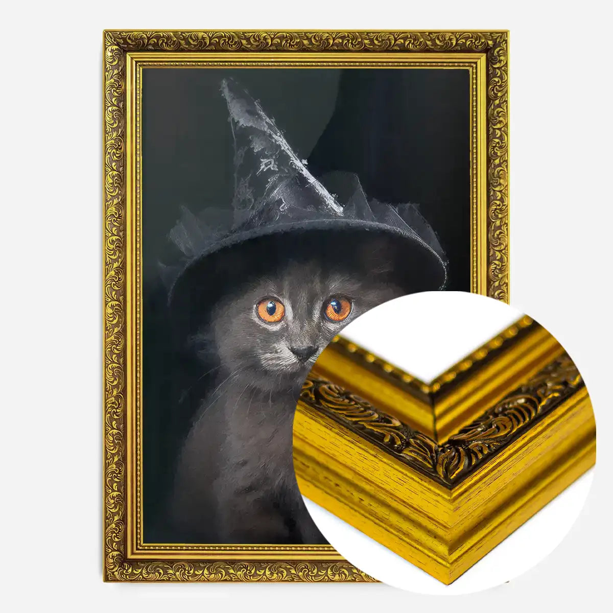 Witch Kitten Halloween Print