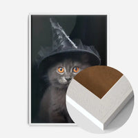 Witch Kitten Halloween Print
