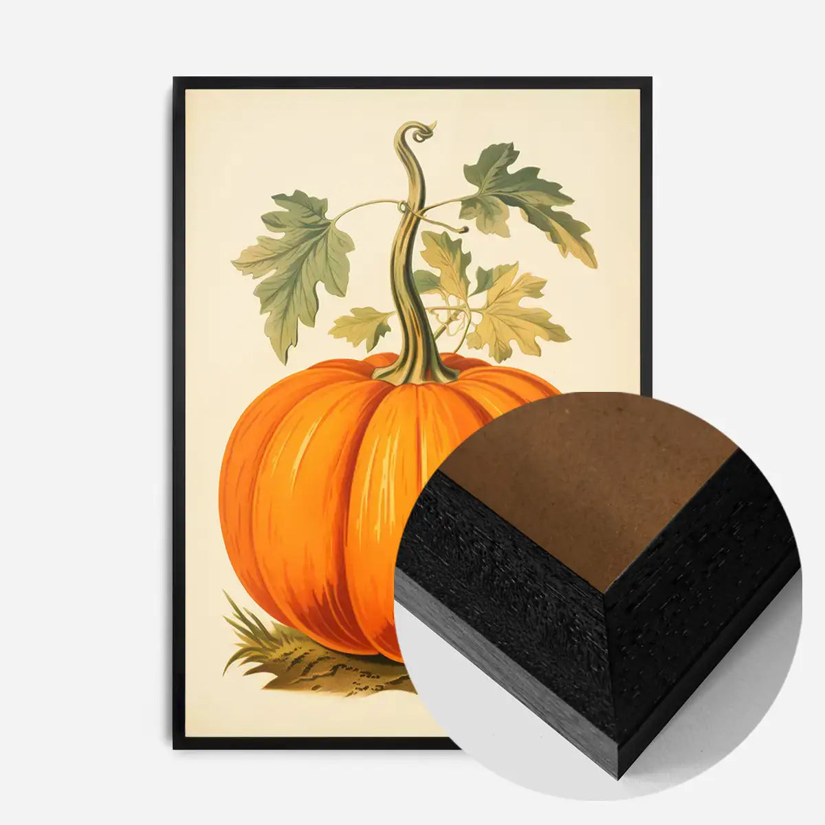 Vintage Pumpkin Illustration Halloween Print