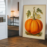 Vintage Pumpkin Illustration Halloween Print