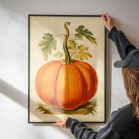 Vintage Pumpkin Illustration Halloween Print