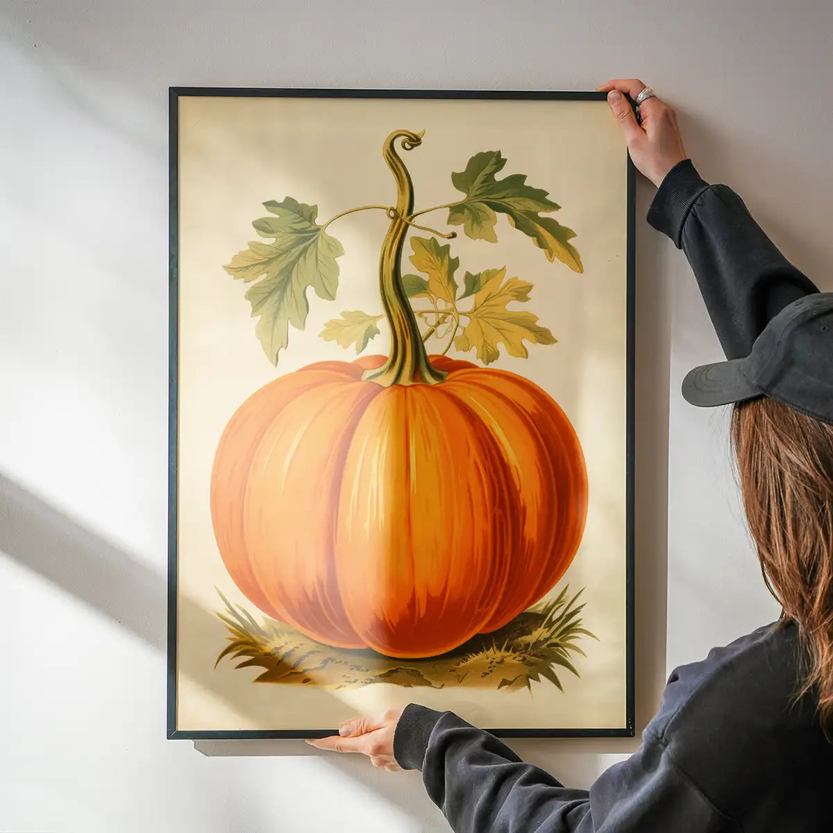 Vintage Pumpkin Illustration Halloween Print