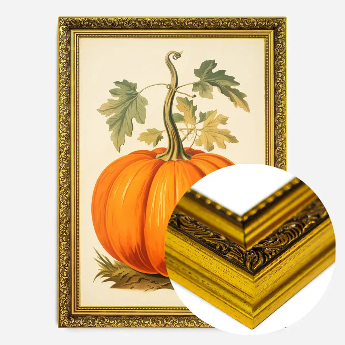 Vintage Pumpkin Illustration Halloween Print