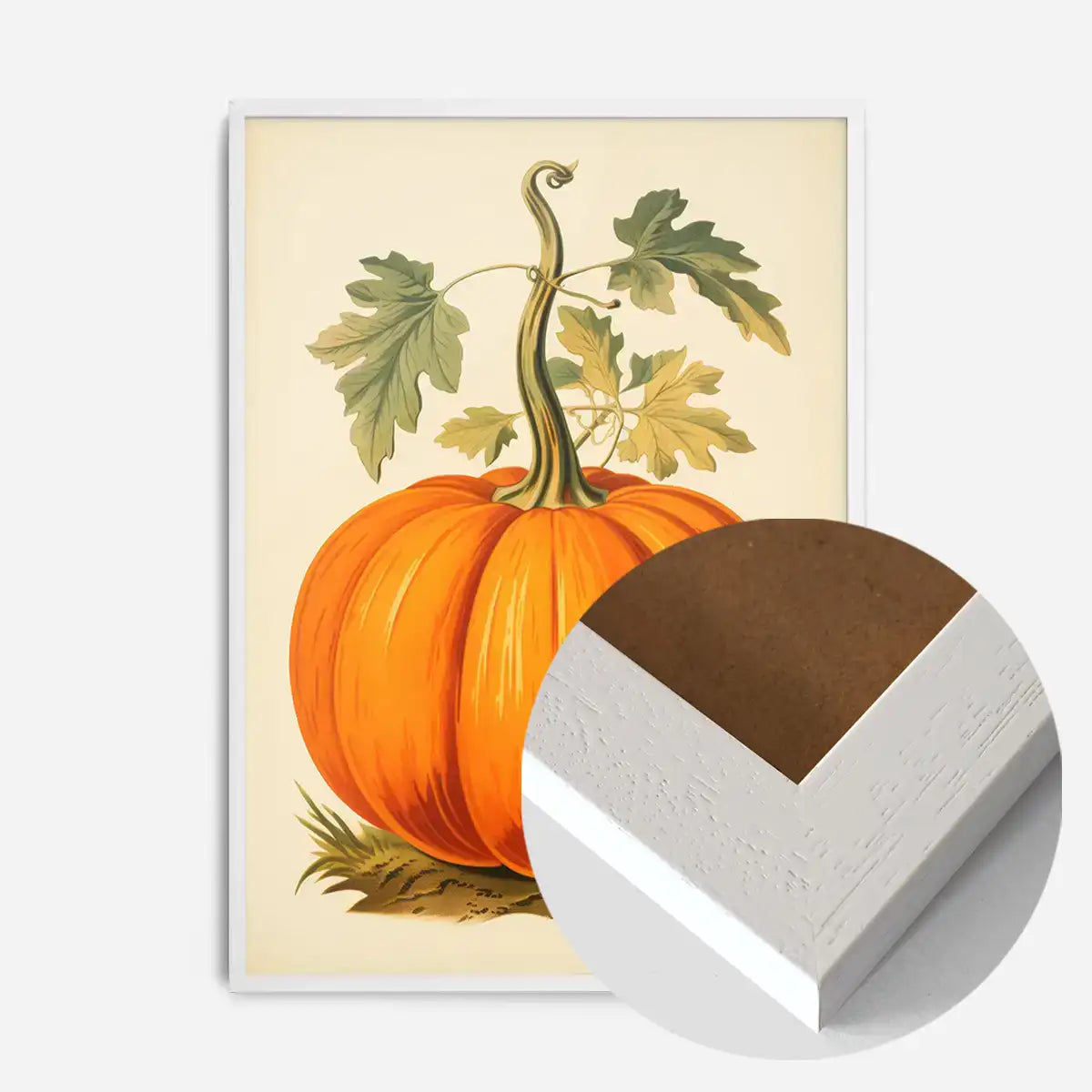 Vintage Pumpkin Illustration Halloween Print