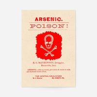 Vintage Poison Poster Red Print