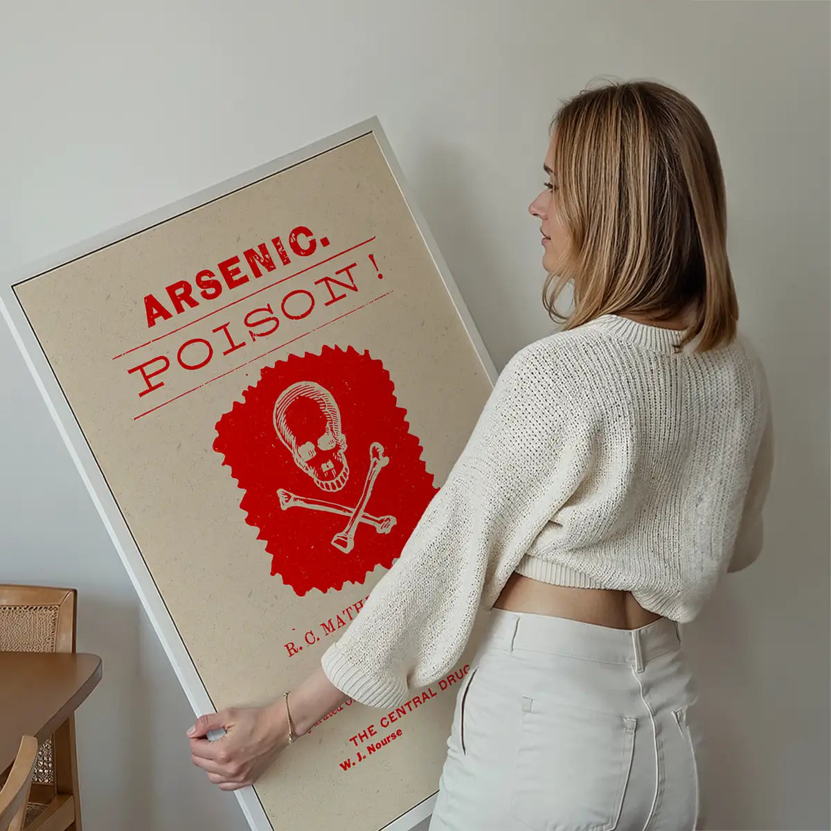 Vintage Poison Poster Red Print