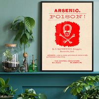 Vintage Poison Poster Red Print