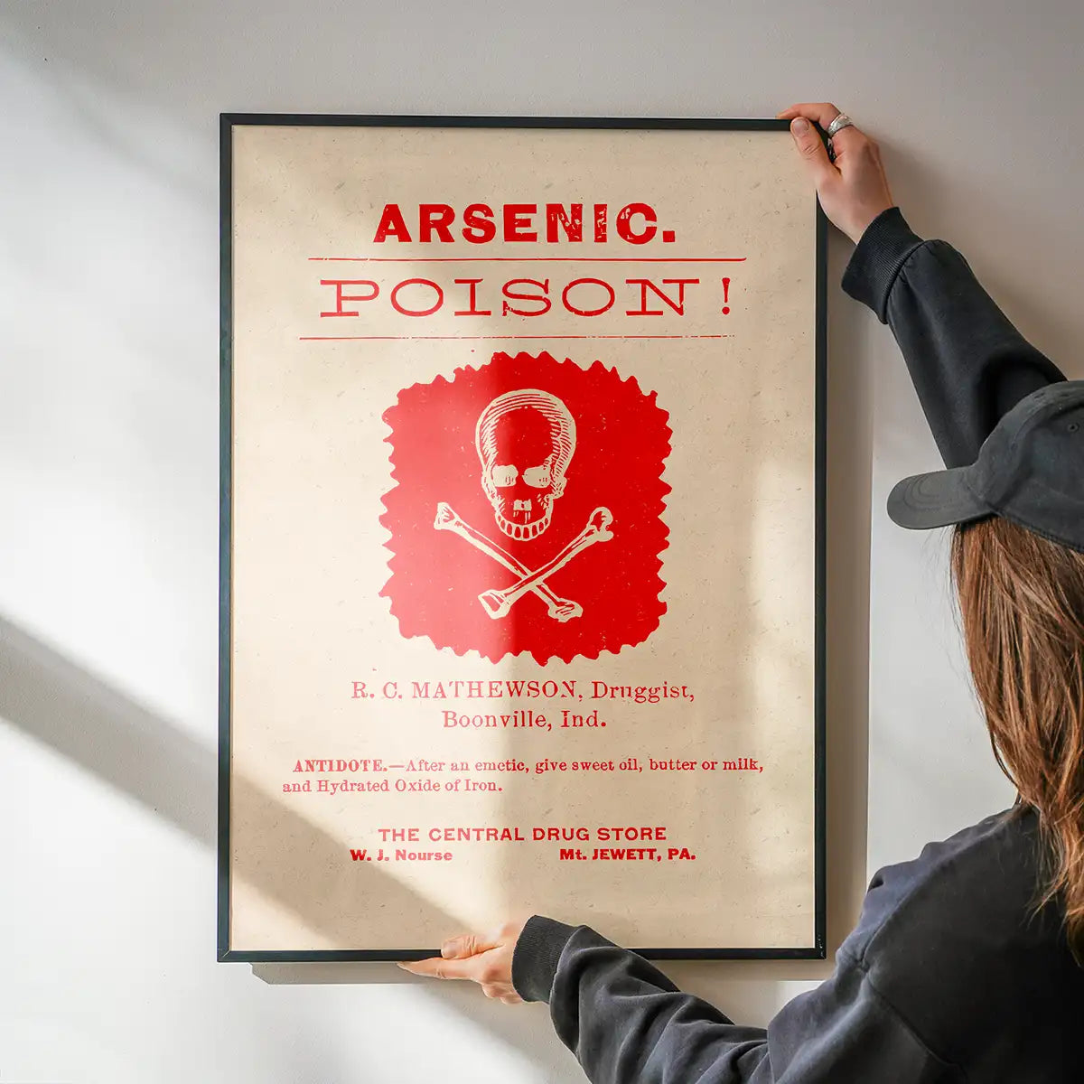 Vintage Poison Poster Red Print
