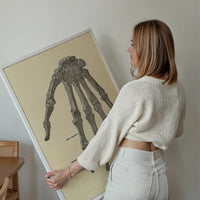 Vintage Medical Skeleton Hand Illustration Print