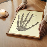 Vintage Medical Skeleton Hand Illustration Print