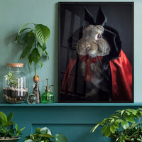 Vampire Rabbit Halloween Print