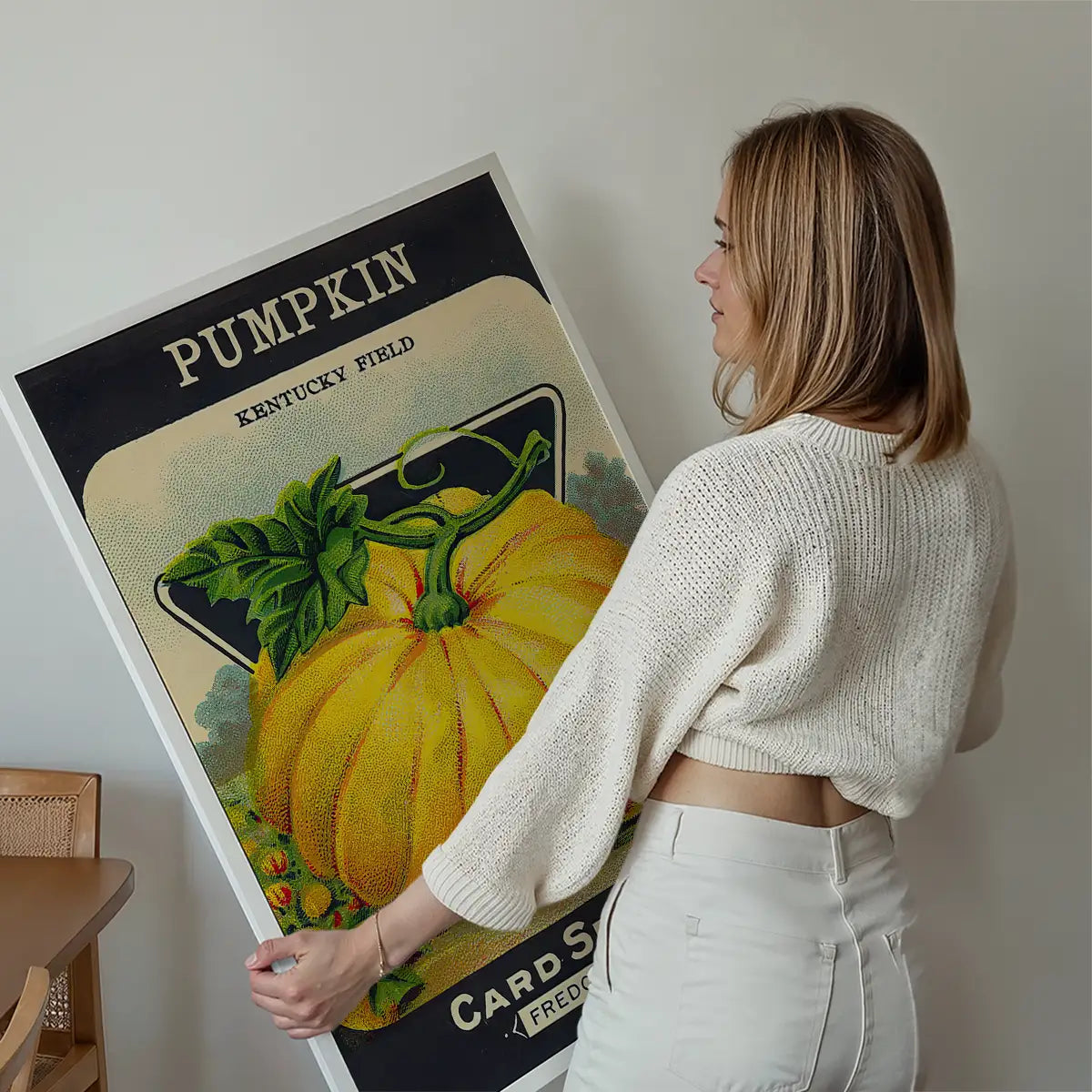 Vintage Pumpkin Kentucky Field Poster Print