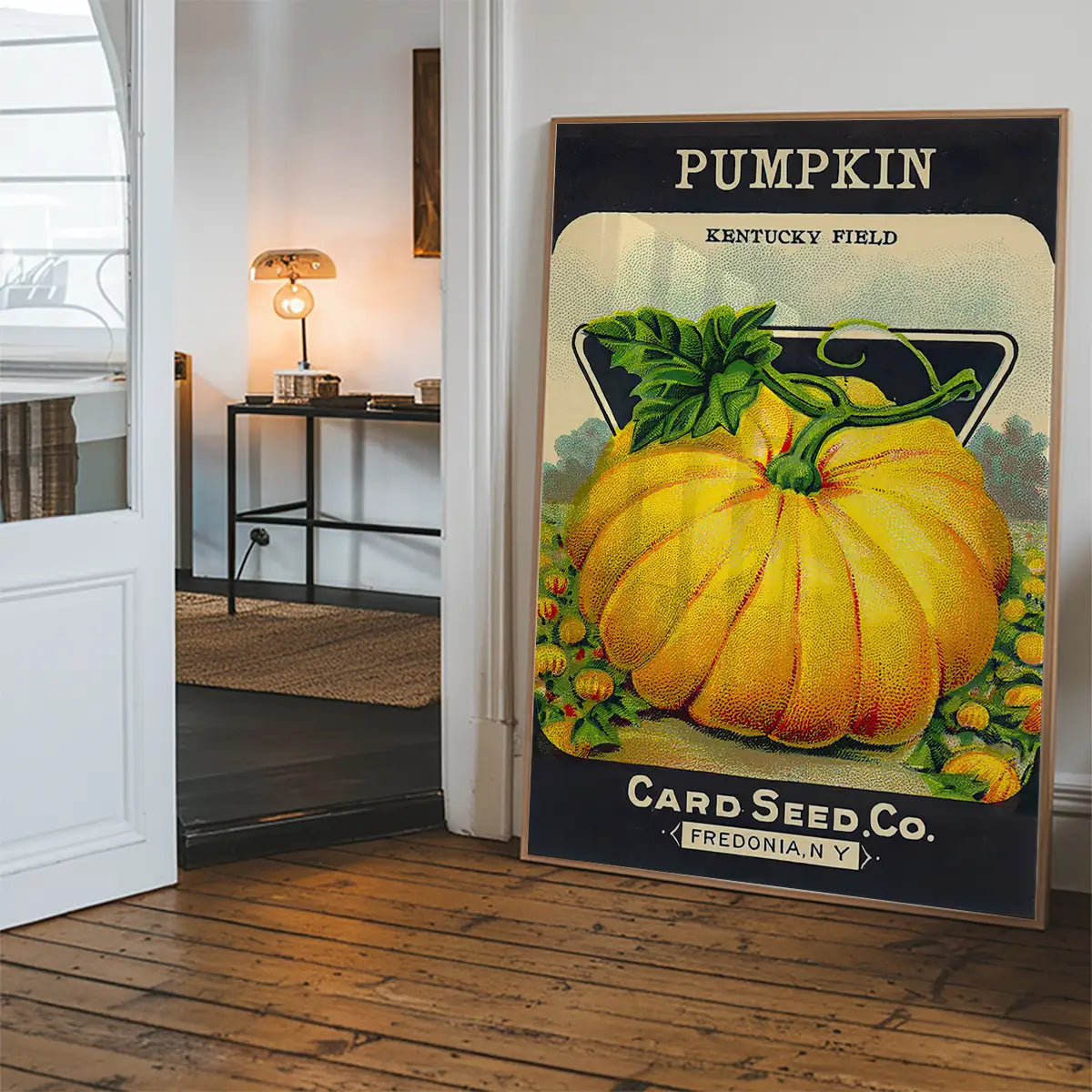 Vintage Pumpkin Kentucky Field Poster Print