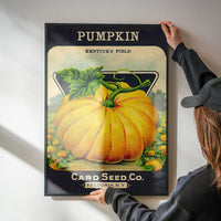 Vintage Pumpkin Kentucky Field Poster Print