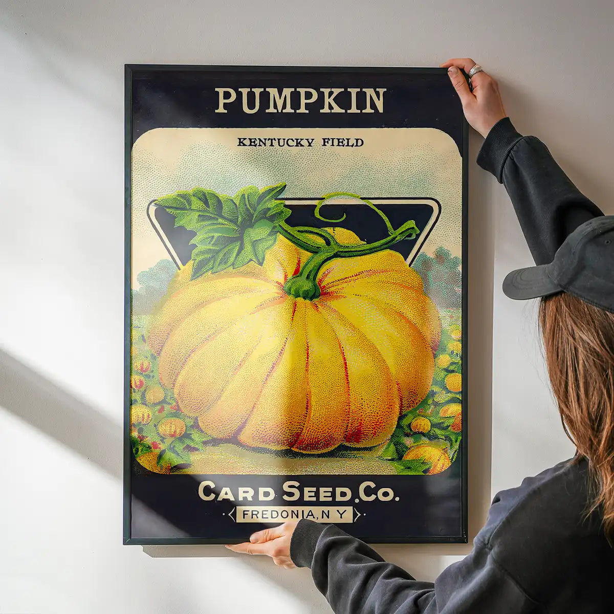 Vintage Pumpkin Kentucky Field Poster Print