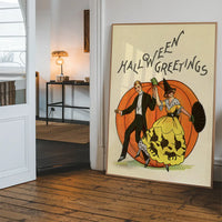 Vintage Halloween's Greetings Print