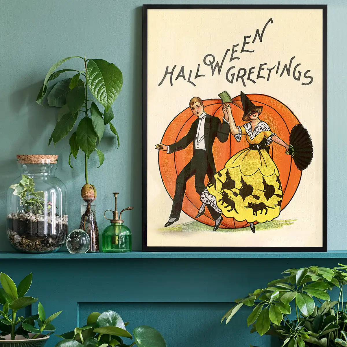 Vintage Halloween's Greetings Print